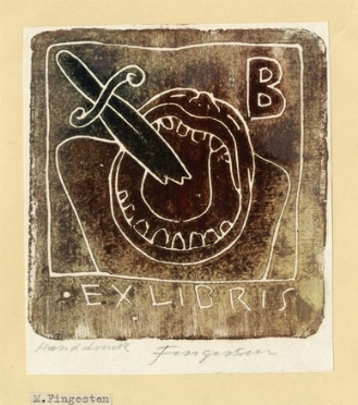  Michel Fingesten  (Buczkowitz, 1883 - Cerisano, 1943) : Ex libris B(otta).  - Asta  [..]