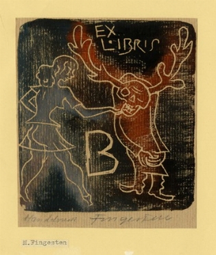  Michel Fingesten  (Buczkowitz, 1883 - Cerisano, 1943) : Ex libris B(otta).  - Asta  [..]