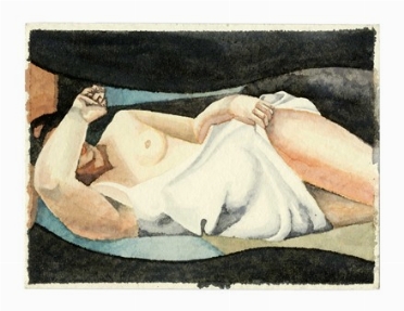  Anonimo del XX secolo : Donna distesa.  Tamara De Lempicka  (Varsavia, 1898 - Cuernavaca, 1980)  - Auction Ancient, Oriental, Modern and Contemporary Art  [II part] - Libreria Antiquaria Gonnelli - Casa d'Aste - Gonnelli Casa d'Aste