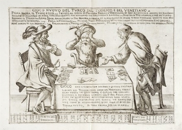  Giuseppe Maria Mitelli  (Bologna, 1634 - 1718) : Gioco nuovo del Turco, del Todesco,  [..]