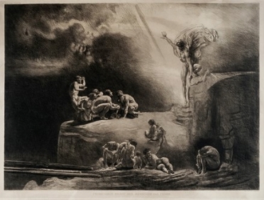  Rudolf Jettmar  (Zawodzie, 1869 - Vienna, 1939) : Prometheus bringt den menschen  [..]