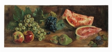  Renzo Tubaro  (Codroipo, 1925 - Udine, 2002) : Natura morta con frutta.  - Asta  [..]