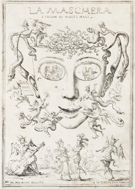  Giuseppe Maria Mitelli  (Bologna, 1634 - 1718) : La maschera  cagion di molti  [..]