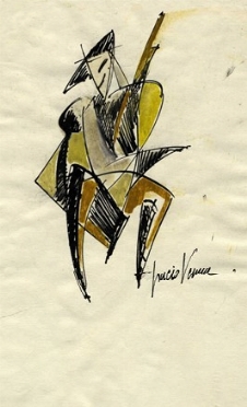  Lucio Venna Landsmann  (Venezia, 1897 - Firenze, 1974) : Figura futurista.  - Asta  [..]