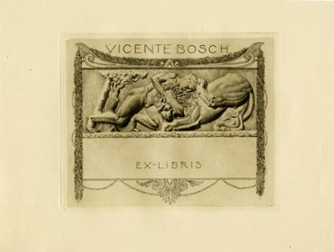  Sigmund Lipinsky  (Graudenz, 1873 - Roma, 1940) : Ex libris Vicente Bosch.  - Asta  [..]