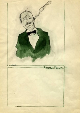  Lucio Venna Landsmann  (Venezia, 1897 - Firenze, 1974) : Ritratto di Marinetti.  [..]