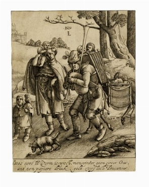  Hendrick Hondius I  (Duffel (Belgio), 1573 - L'Aja, 1650) : I mendicanti (il gufo).  [..]