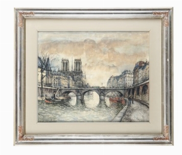  Frank Will  (Clichy, 1900 - 1950) : Pont Saint Michel.  - Asta Arte Antica, Moderna  [..]