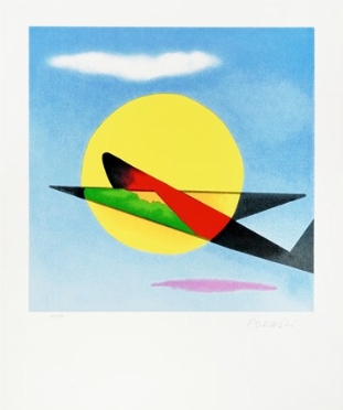  Osvaldo Peruzzi  (Milano, 1907 - Livorno, 2004) : Volo+Sole.  - Asta Arte Antica,  [..]