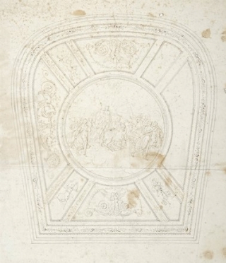  Anonimo della fine del XVIII - inizio del XIX secolo : Studio per decorazione di  [..]