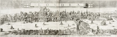  Galeazzo Gualdo Priorato  (Vicenza, 1606 - 1678) : Londra / Incendio Della Gran  [..]