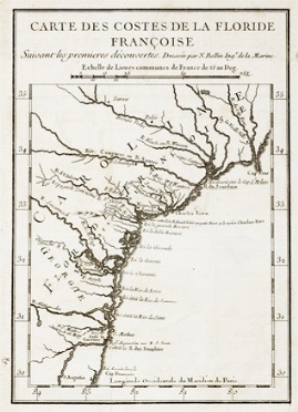  Jacques Nicolas Bellin  (Parigi, 1703 - Versailles, 1772) : Carte des Costes de  [..]