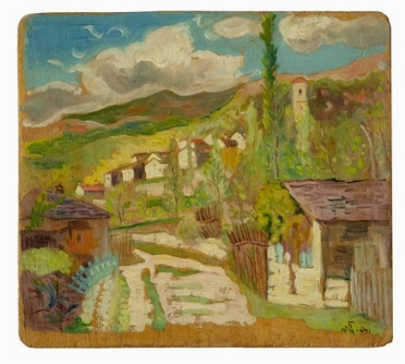  Raoul Dal Molin Ferenzona  (Firenze, 1879 - Milano, 1946) : Campagna toscana.   [..]