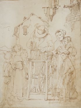 Giuseppe Moricci  (Firenze, 1806 - 1879) [attribuito a] : L'arrotino.  - Asta Stampe e Disegni - Libreria Antiquaria Gonnelli - Casa d'Aste - Gonnelli Casa d'Aste