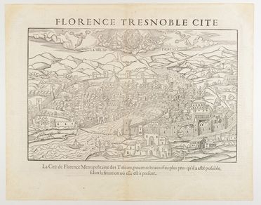  Belleforest (de) Franois : Florence Tresnoble Cite.  Sebastian Mnster  (Ingelheim am Rhein,, 1488 - Basilea,, 1552)  - Asta Stampe, disegni, carte geografiche e vedute - Libreria Antiquaria Gonnelli - Casa d'Aste - Gonnelli Casa d'Aste