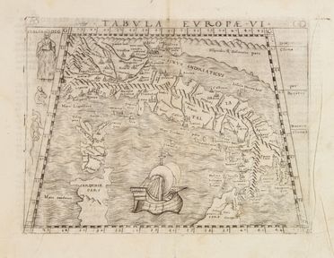  Gastaldi Giacomo : (Italia) Tabula Europae VI.  - Auction Prints, Drawings, Maps and Views - Libreria Antiquaria Gonnelli - Casa d'Aste - Gonnelli Casa d'Aste