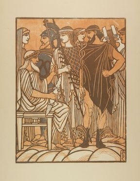  Adolfo De Carolis  (Montefiore dell'Aso, 1874 - Roma, 1928) : L'Olimpo.  - Asta Stampe, disegni, carte geografiche e vedute - Libreria Antiquaria Gonnelli - Casa d'Aste - Gonnelli Casa d'Aste