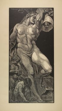  Adolfo De Carolis  (Montefiore dell'Aso, 1874 - Roma, 1928) : Nudo di donna.  - Asta Stampe, disegni, carte geografiche e vedute - Libreria Antiquaria Gonnelli - Casa d'Aste - Gonnelli Casa d'Aste