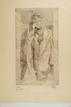  Carlo Wostry  (Trieste, 1865 - 1943) : Nudo.  - Auction Prints, Drawings, Maps and Views - Libreria Antiquaria Gonnelli - Casa d'Aste - Gonnelli Casa d'Aste