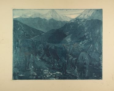  Sergio Vatteroni  (Carrara, 1890 - 1993) : La bonora.  - Auction Prints, Drawings, Maps and Views - Libreria Antiquaria Gonnelli - Casa d'Aste - Gonnelli Casa d'Aste