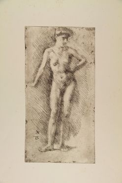  Carlo Wostry  (Trieste, 1865 - 1943) : Nudo femminile.  - Auction Prints, Drawings, Maps and Views - Libreria Antiquaria Gonnelli - Casa d'Aste - Gonnelli Casa d'Aste
