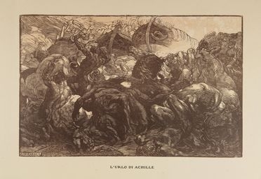  Adolfo De Carolis  (Montefiore dell'Aso, 1874 - Roma, 1928) : L'urlo di Achille.  - Asta Stampe, disegni, carte geografiche e vedute - Libreria Antiquaria Gonnelli - Casa d'Aste - Gonnelli Casa d'Aste