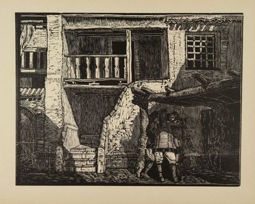  Mario Delitala  (Orani, 1887 - Sassari, 1990) : Cinque xilografie da L'Eroica.  - Auction Prints, Drawings, Maps and Views - Libreria Antiquaria Gonnelli - Casa d'Aste - Gonnelli Casa d'Aste