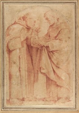  Francesco Albani  (Bologna, 1578 - 1660) [attribuito a] : Due figure.  - Auction Prints, Drawings, Maps and Views - Libreria Antiquaria Gonnelli - Casa d'Aste - Gonnelli Casa d'Aste