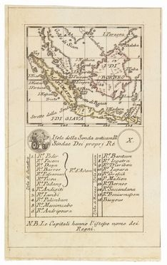  Rabatta Agostino, de Baillou Giovanni : Isole della Sonda anticamente Sindae Dei propri Rè.  Aniello Lamberti  - Asta Stampe, disegni, carte geografiche e vedute - Libreria Antiquaria Gonnelli - Casa d'Aste - Gonnelli Casa d'Aste