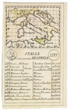  Rabatta Agostino, de Baillou Giovanni : Italia anticamente Hesperia.  Aniello Lamberti  - Asta Stampe, disegni, carte geografiche e vedute - Libreria Antiquaria Gonnelli - Casa d'Aste - Gonnelli Casa d'Aste