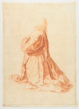  Giacomo Cavedone  (Sassuolo, 1577 - Bologna, 1660) : Studio di figura inginocchiata.  - Auction Prints, Drawings, Maps and Views - Libreria Antiquaria Gonnelli - Casa d'Aste - Gonnelli Casa d'Aste