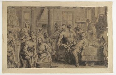  Paolo Caliari (detto il Veronese)  (Verona, 1528 - 1588) [da] : La lavanda dei piedi.  - Asta Stampe, disegni, carte geografiche e vedute - Libreria Antiquaria Gonnelli - Casa d'Aste - Gonnelli Casa d'Aste