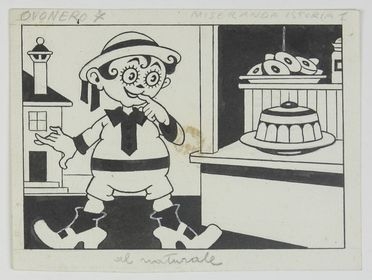 Antonio Rubino  (Sanremo, 1880 - Baiardo, 1964) : Illustrazione originale: Ovonero. Miseranda storia.  - Auction Timed Auction: Prints & drawings - Libreria Antiquaria Gonnelli - Casa d'Aste - Gonnelli Casa d'Aste