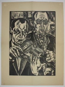  Aldo Patocchi  (Basilea, 1907 - Lugano, 1986) : I ciechi.  - Asta Asta a tempo: Stampe & disegni - Libreria Antiquaria Gonnelli - Casa d'Aste - Gonnelli Casa d'Aste