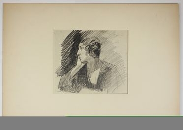  Enrico Sacchetti  (Roma, 1877 - Firenze, 1969) : Donna pensierosa.  - Auction Timed Auction: Prints & drawings - Libreria Antiquaria Gonnelli - Casa d'Aste - Gonnelli Casa d'Aste