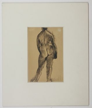  Domenico Rambelli  (Faenza, 1886 - Roma, 1972) : Nudo femminile di spalle.  - Auction Timed Auction: Prints & drawings - Libreria Antiquaria Gonnelli - Casa d'Aste - Gonnelli Casa d'Aste